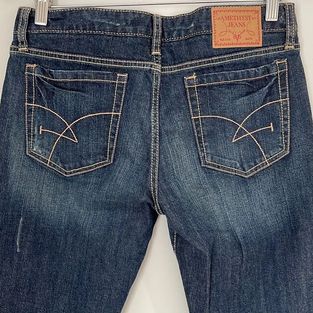 Amethyst Women's Skinny Jeans Denim Mid‎ Rise Slim Fit Stretch Blue Size 7